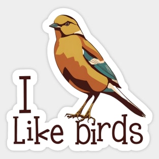 I like birds Sticker